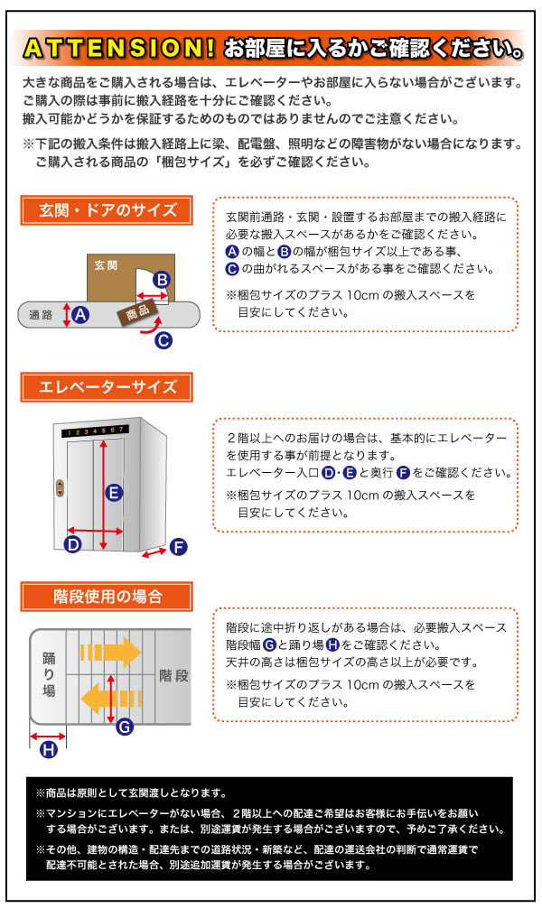 配送の注意点