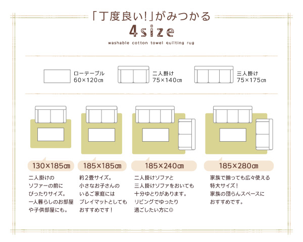 丁度良い！」がみつかる　4size 