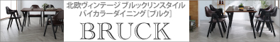 北欧ヴィンテージ　ブルックリンスタイル　バイカラーダイニング【BRUCK】ブルク