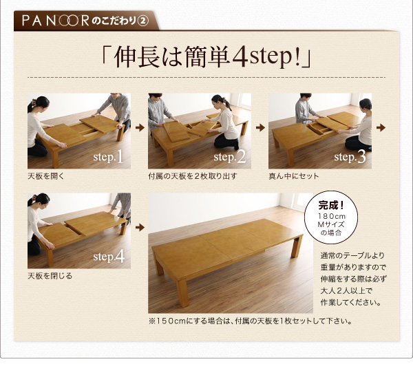 伸長は簡単4step!