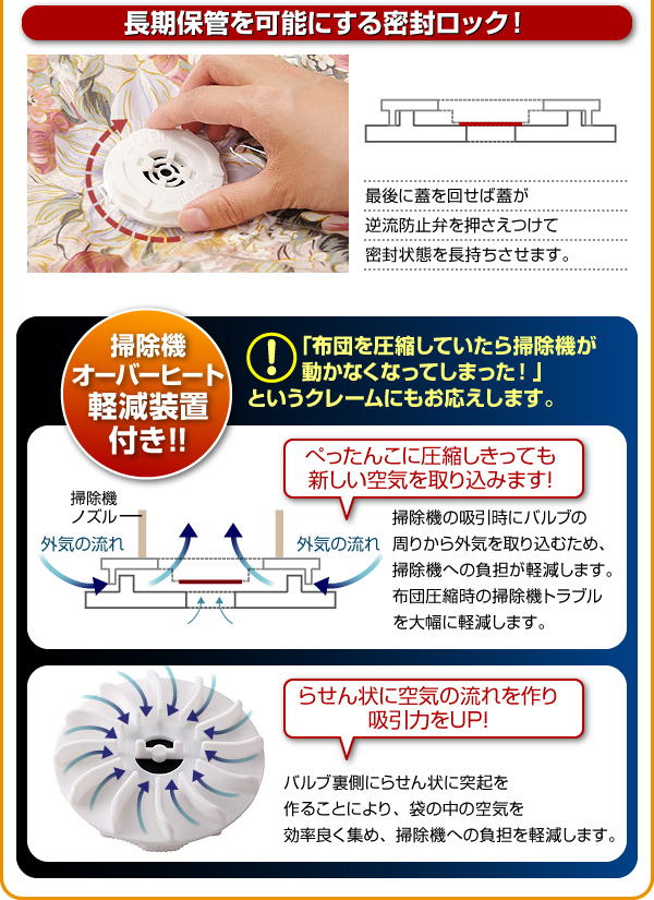 日本製自動ロック式布団圧縮袋計12枚セット