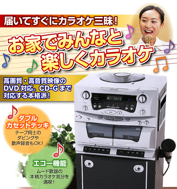 DVD・CD-G対応!本格派ホームカラオケセット