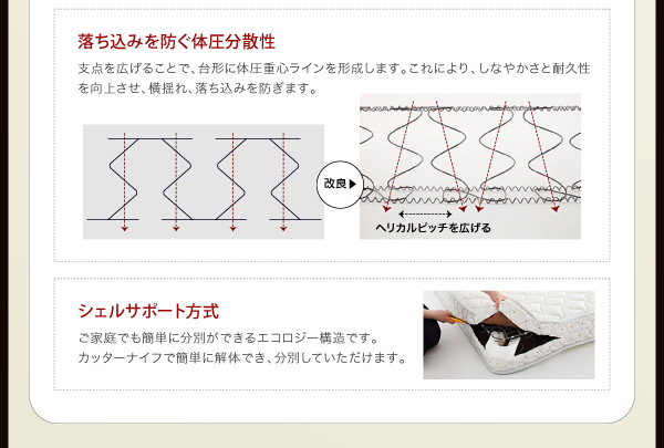 棚・コンセント付き収納ベッド【virzell】ヴィーゼル